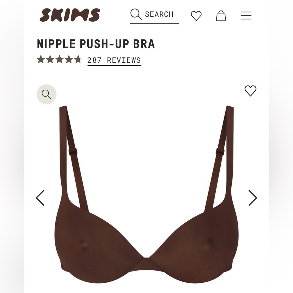 *NWT* *Never Worn* Skims Nipple Push-Up Bra